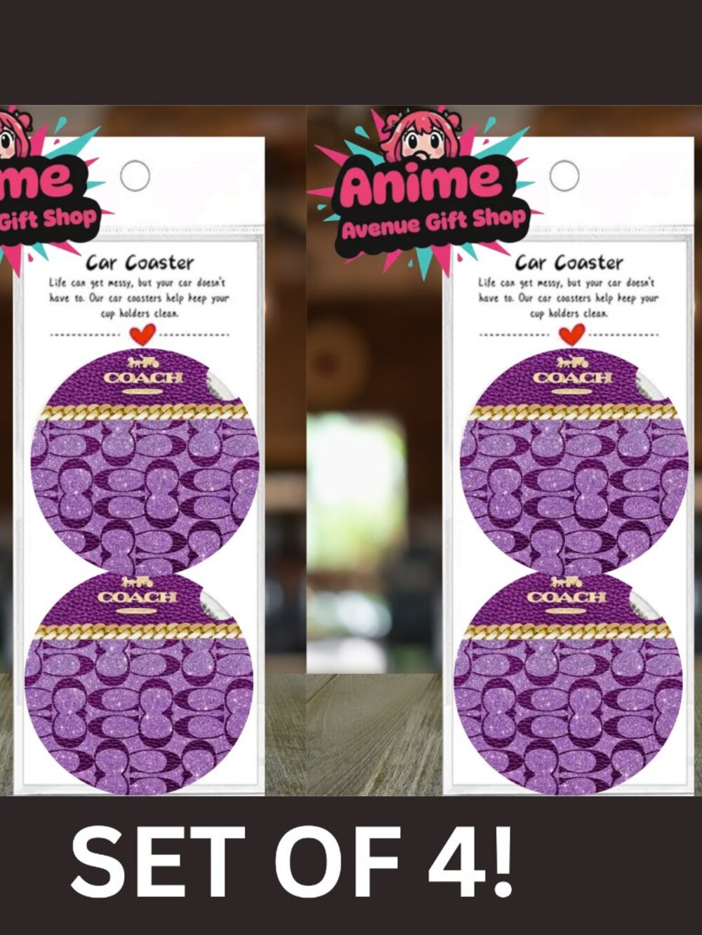 Coach Set of Four Car Coasters